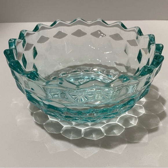 Indiana Glass Light Blue Candy Dish Vintage Mid Century Modern - May Be Flawed - Picture 1 of 6